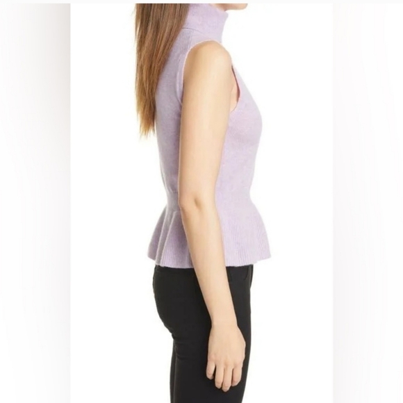 $350 Veronica beard Lilac Noor Turtleneck sweater %100 Cashmere - Picture 4 of 8